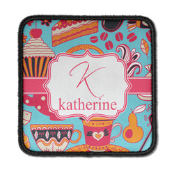 Dessert & Coffee Iron On Square Patch w/ Name and Initial