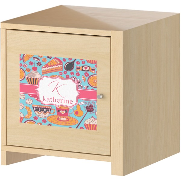 Dessert & Coffee Square Wall Decal on Wooden Cabinet