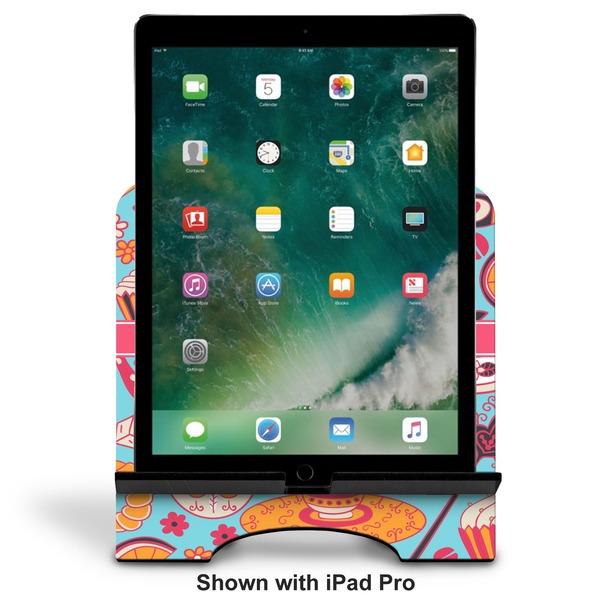 Dessert & Coffee Stylized Tablet Stand - Front with ipad