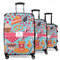 Dessert & Coffee 3 Piece Luggage Set - 20" Carry On, 24" Medium Checked, 28" Large Checked (Personalized)
