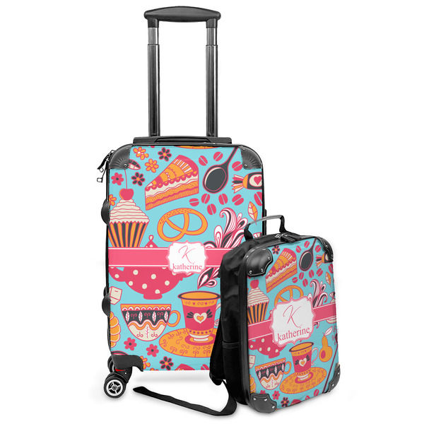 Custom Dessert & Coffee Kids 2-Piece Luggage Set - Suitcase & Backpack (Personalized)