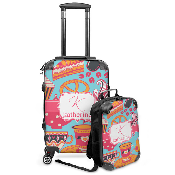 Custom Dessert & Coffee Kids 2-Piece Luggage Set - Suitcase & Backpack (Personalized)