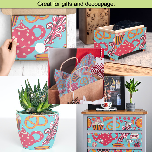 Dessert & Coffee Tissue Paper - In Use Collage