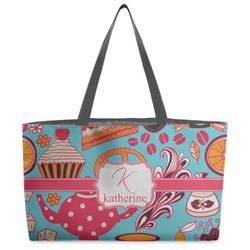 Dessert & Coffee Beach Totes Bag - w/ Black Handles (Personalized)