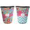 Dessert & Coffee Trash Can Black - Front and Back - Apvl