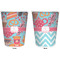 Dessert & Coffee Trash Can White - Front and Back - Apvl