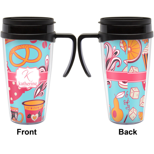 Dessert & Coffee Travel Mug with Black Handle - Approval