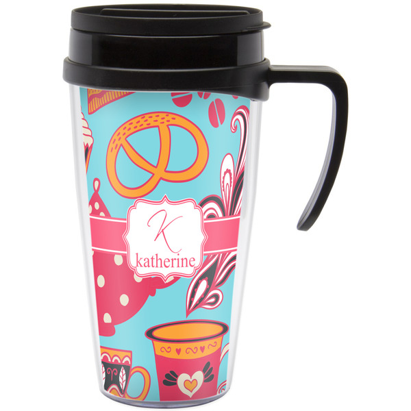 Custom Dessert & Coffee Acrylic Travel Mug with Handle (Personalized)