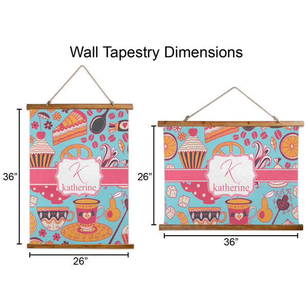 Dessert & Coffee Wall Hanging Tapestries - Parent/Sizing
