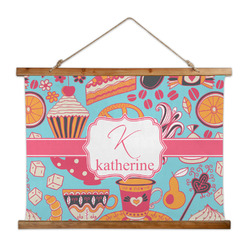 Dessert & Coffee Wall Hanging Tapestry - Wide (Personalized)