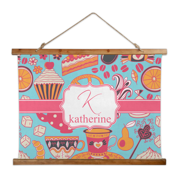 Custom Dessert & Coffee Wall Hanging Tapestry - Wide (Personalized)