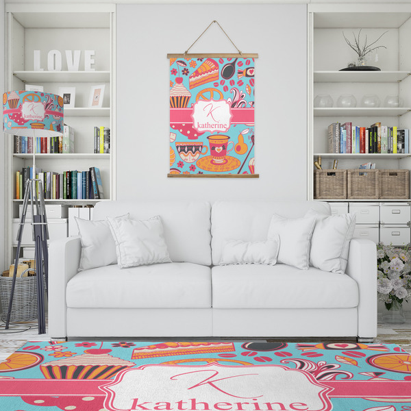 Dessert & Coffee Wall Hanging Tapestry - Portrait - IN CONTEXT