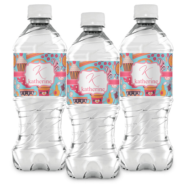 Dessert & Coffee Water Bottle Labels - Front View
