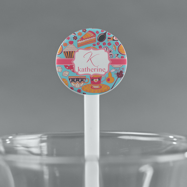 Dessert & Coffee White Plastic 7" Stir Stick - Round - Main