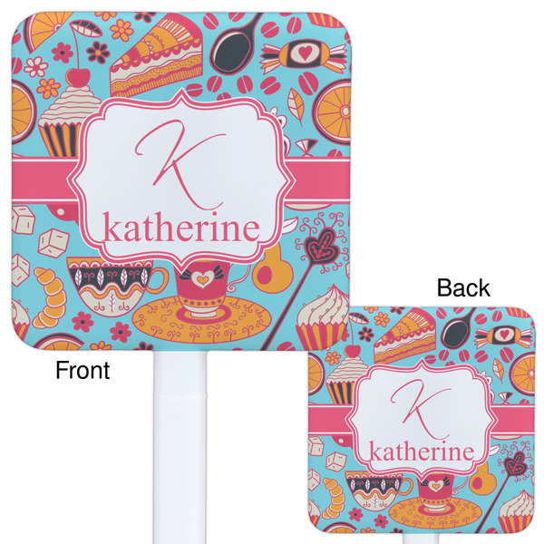 Dessert & Coffee White Plastic Stir Stick - Double Sided - Approval
