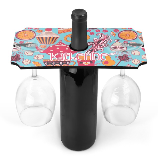 Custom Dessert & Coffee Wine Bottle & Glass Holder (Personalized)