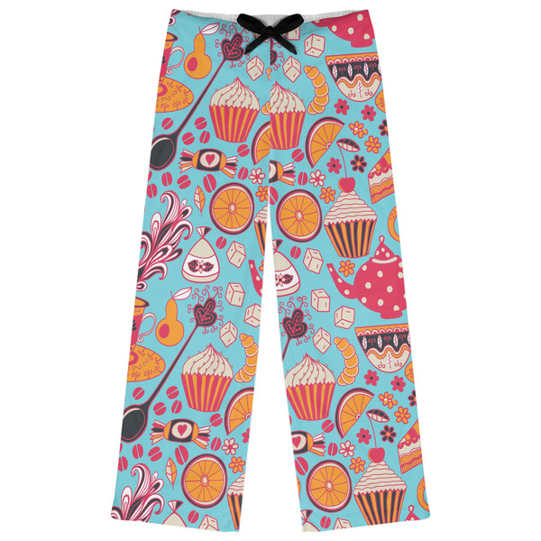 Custom Dessert & Coffee Womens Pajama Pants - S
