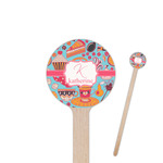 Dessert & Coffee 6" Round Wooden Stir Sticks - Single Sided (Personalized)
