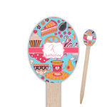 Dessert & Coffee Oval Wooden Food Picks (Personalized)