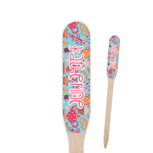 Custom Dessert & Coffee Paddle Wooden Food Picks (Personalized)
