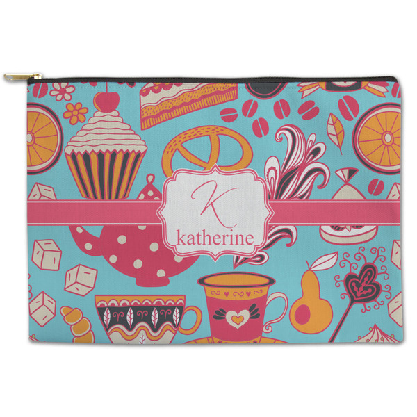 Custom Dessert & Coffee Zipper Pouch - Large - 12.5"x8.5" (Personalized)