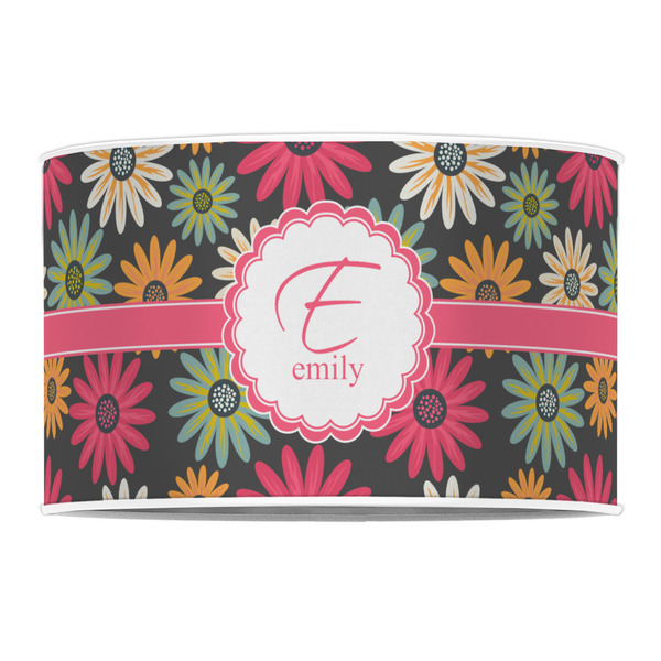 Daisies 12" Drum Lampshade - FRONT (Poly Film)