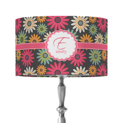 Daisies 12" Drum Lamp Shade - Fabric (Personalized)