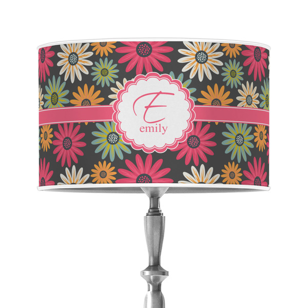 Custom Daisies 12" Drum Lamp Shade - Poly-film (Personalized)