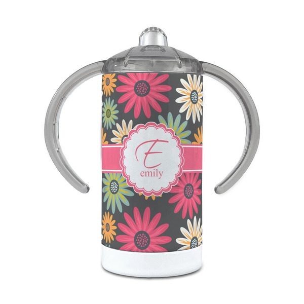 Custom Daisies 12 oz Stainless Steel Sippy Cup (Personalized)