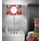 Daisies 13 inch drum lamp shade - in room