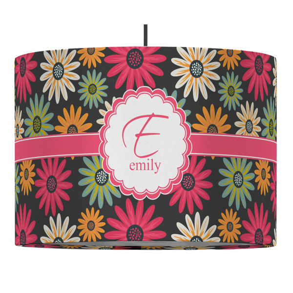 Daisies 16" Drum Lampshade - PENDANT (Fabric)