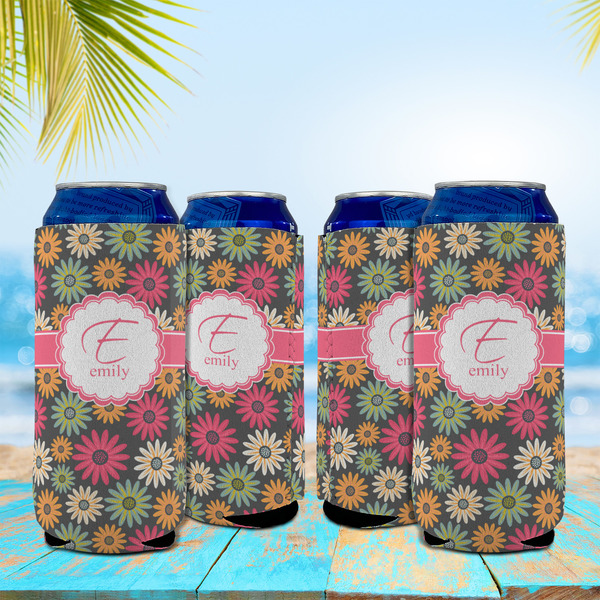 Daisies 16oz Can Sleeve - Set of 4 - LIFESTYLE