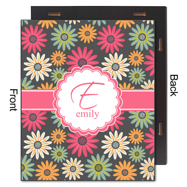 Daisies 20x24 Wood Print - Front & Back View