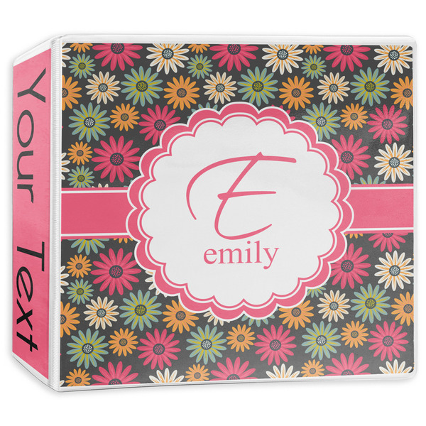 Custom Daisies 3-Ring Binder - 3 inch (Personalized)