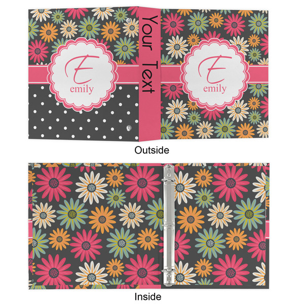 Daisies 3 Ring Binders - Full Wrap - 1" - APPROVAL