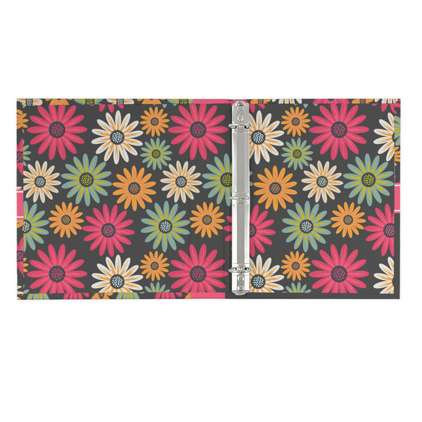 Daisies 3 Ring Binders - Full Wrap - 1" - OPEN INSIDE