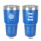 Daisies 30 oz Stainless Steel Ringneck Tumbler - Blue - Double Sided - Front & Back