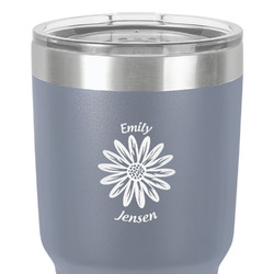 Daisies 30 oz Stainless Steel Tumbler - Grey - Single-Sided (Personalized)