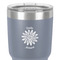 Daisies 30 oz Stainless Steel Ringneck Tumbler - Grey - Close Up