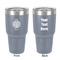 Daisies 30 oz Stainless Steel Ringneck Tumbler - Grey - Double Sided - Front & Back