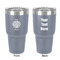 Daisies 30 oz Stainless Steel Tumbler - Grey - Double-Sided (Personalized)