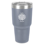 Daisies 30 oz Stainless Steel Tumbler - Grey - Single-Sided (Personalized)