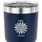Daisies 30 oz Stainless Steel Ringneck Tumbler - Navy - CLOSE UP