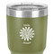 Daisies 30 oz Stainless Steel Ringneck Tumbler - Olive - Close Up