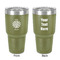 Daisies 30 oz Stainless Steel Tumbler - Olive - Double-Sided (Personalized)
