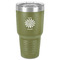 Daisies 30 oz Stainless Steel Ringneck Tumbler - Olive - Front