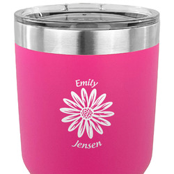 Daisies 30 oz Stainless Steel Tumbler - Pink - Single Sided (Personalized)