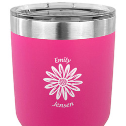 Daisies 30 oz Stainless Steel Tumbler - Pink - Double Sided (Personalized)