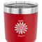 Daisies 30 oz Stainless Steel Ringneck Tumbler - Red - CLOSE UP