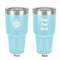 Daisies 30 oz Stainless Steel Ringneck Tumbler - Teal - Double Sided - Front & Back